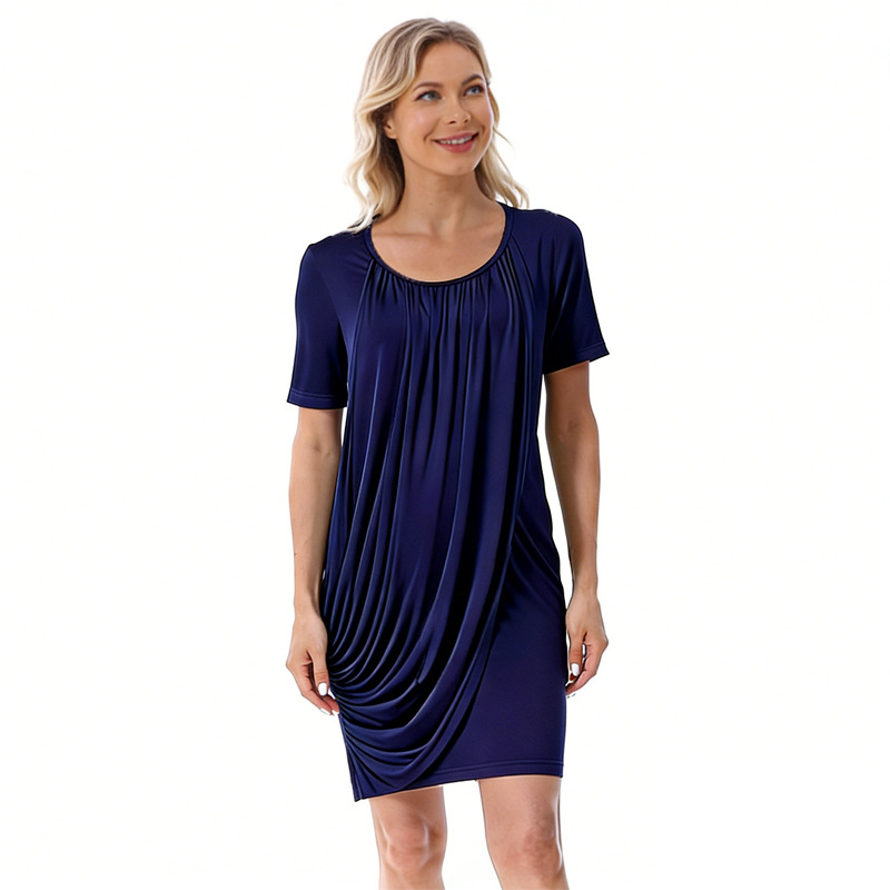 Comfortable Modal Nursing Dress For Maternity Plus Size Fashion_voghion.com