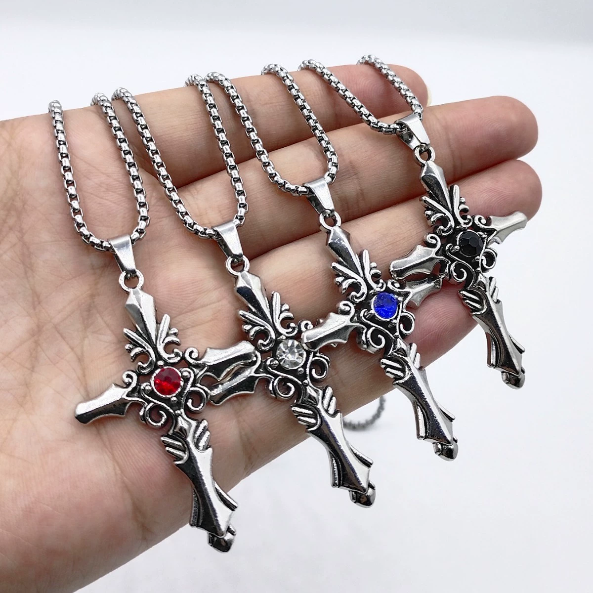 Necklace stainless steel, retro fashionable pendant hip-hop style for men and women