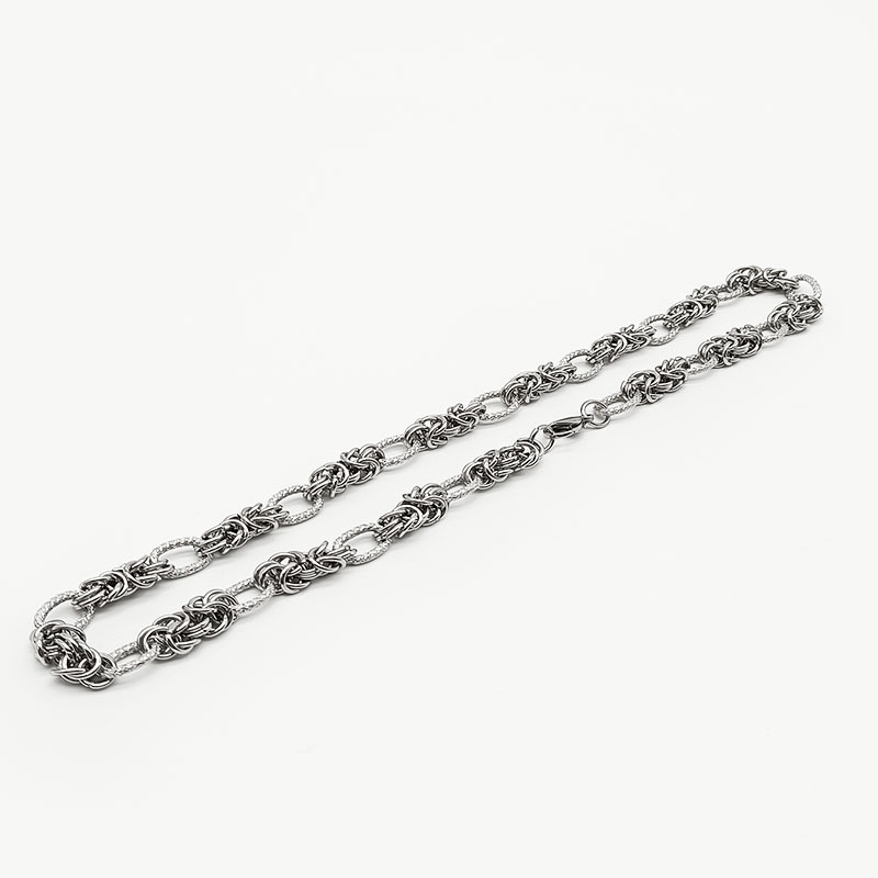 Multi Ring Interlocking Necklace For Men Stainless Steel Hip Hop_voghion.com