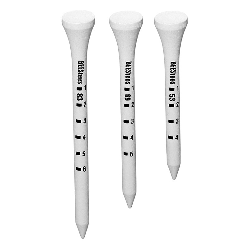 83mm Golf Wooden Nail Solid Wood Tees Printed Ball Nail Tee Serving Table White Tees Limited Nail Golf Tee