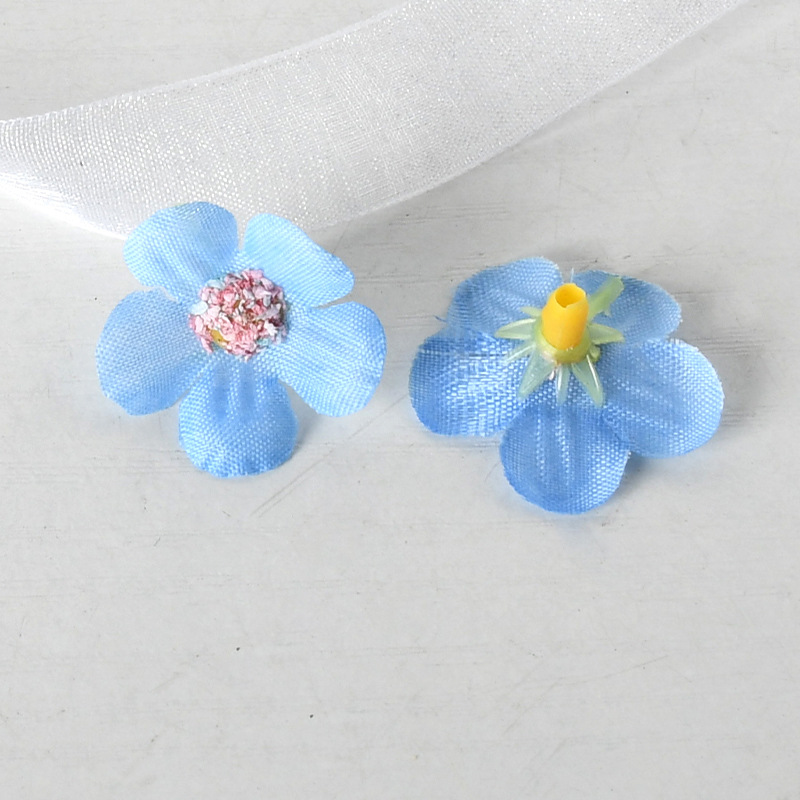 Simulación de flores azules DIY accesorios de cabeza de flores material de boda flor de flor flor flor de flor flor flor de pecho de flor de cabeza pared en el viento