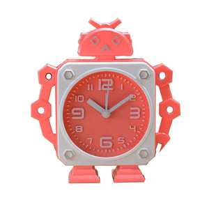 Robot alarm clock creative student bed head male bedroom personality cute children cartoon alarm watch