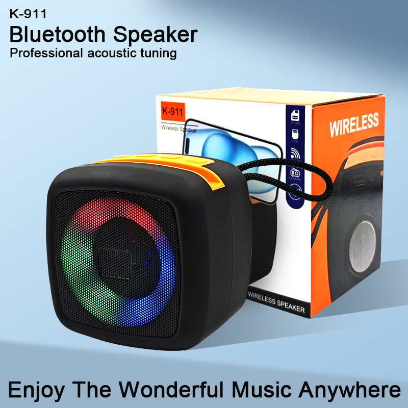 911 Bluetooth スピーカーワイヤレスオーディオポータブルデスクトップ屋外大音量呼吸ライトサブウーファー|undefined