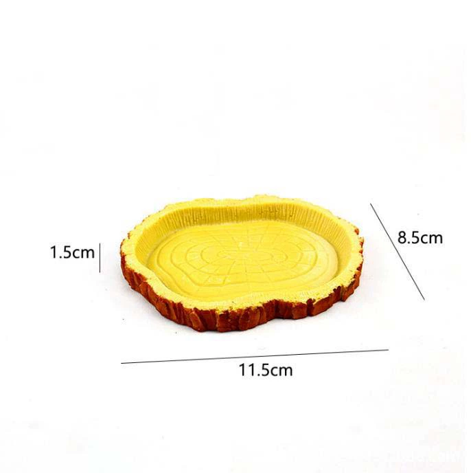 Миска для корма из смолы ящик для кормления на гусеничном ходу Ландшафтный таз для черепах ящерица Spider Palace-охранный бассейн Ванна для лазания для домашних животных питьевая вода Маленький