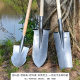 Manganese steel deep digging shovel shovel special shovel for digging trees digging earth digging hole ditching shovel long pointed shovel driving sea digging yam steel lifting