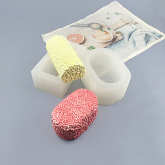 手握壽司飯糰 厚米仙貝硅膠捏捏模具 手工翻模 香薰石膏蠟燭模具