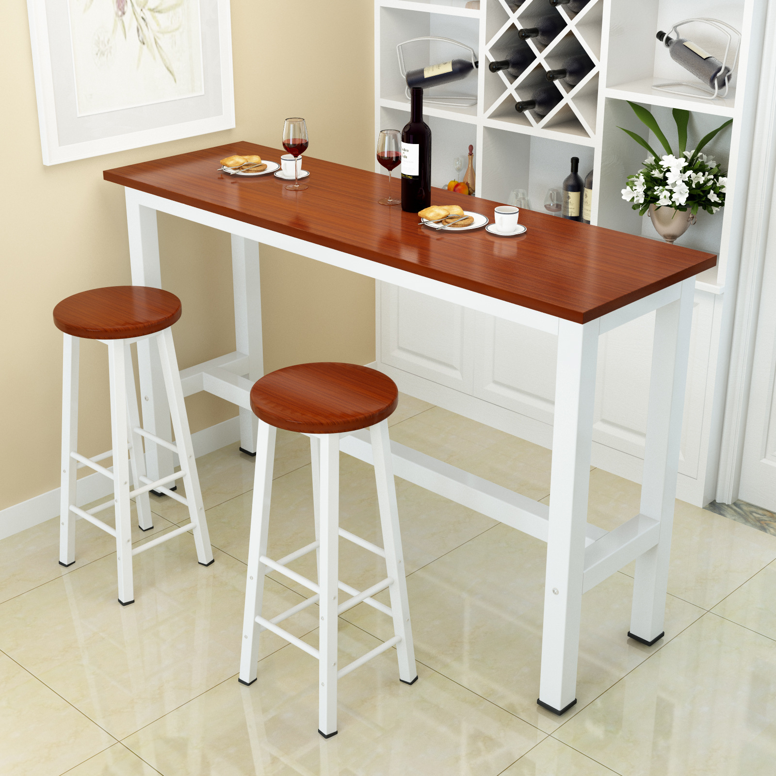 Wall-Mounted Home Living Room Minimalist Bar Table High Table Coffee Table Bar Counter Mini Bar Modern Luxury Long Bar Counter