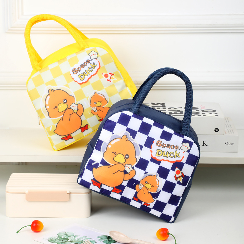 New lunch bag aluminum foil thickened long-term thermal insulation and cold insulation student lunch bag portable insulated lunch box bag