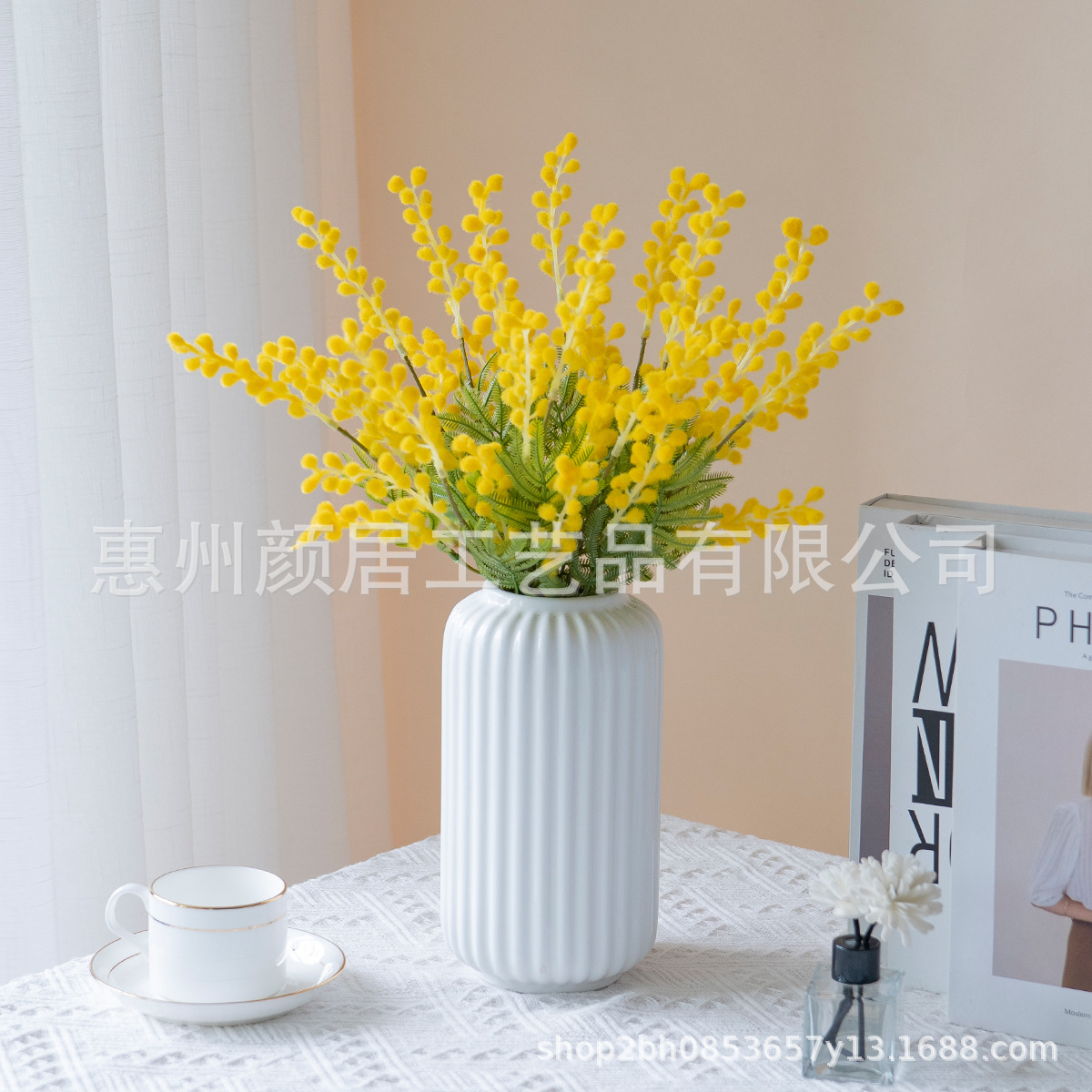 Amazon Autumn Artificial Flowers Acacia Fruit Branches Acacia Home Wedding Photography Hotel Desktop Flower Arrangement Decorations