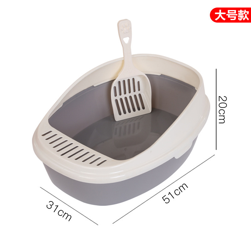 Fábrica al por mayor serie de estilo casero caja de arena para gatos gratis pala de arena para gatos inodoro para gatos serie de estilo casero caja de arena para gatos en stock