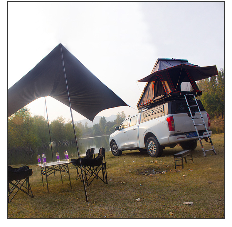 Roof tent hard top aluminum alloy car triangular folding helicopter tent car outdoor self-driving camping wild star watching