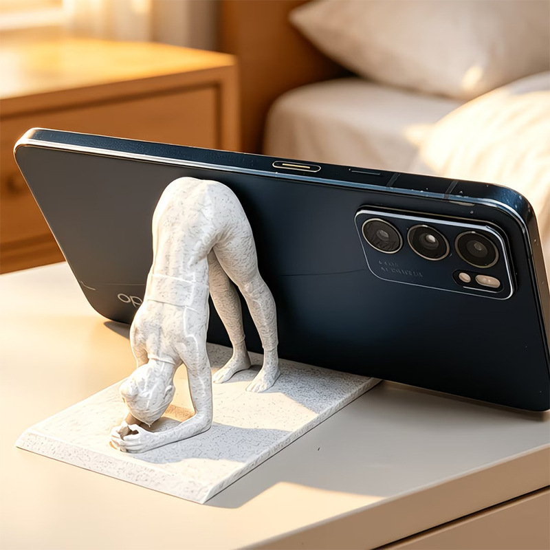 Cross-Border 3D Printed Yoga Girl Phone Stand, Creative Meditation Figure Design, Stable Desktop Phone Holder, Dropshipping Cross-Border 3D Printed Yoga Girl Phone Stand, Creative Meditation Figure Design, Stable Desktop Phone Holder, Dropshipping