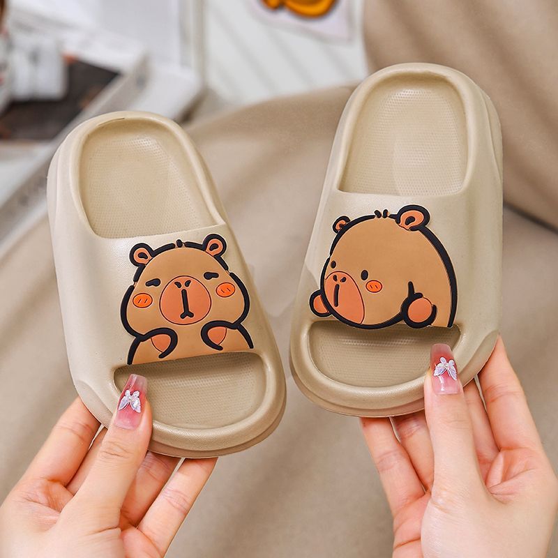 Kapibala Children's Slippers for Boys, Indoor Home Use, Summer Non-Slip New Soft-Soled Bath Slippers, Cute for Girls Kapibala Children's Slippers for Boys, Indoor Home Use, Summer Non-Slip New Soft-Soled Bath Slippers, Cute for Girls