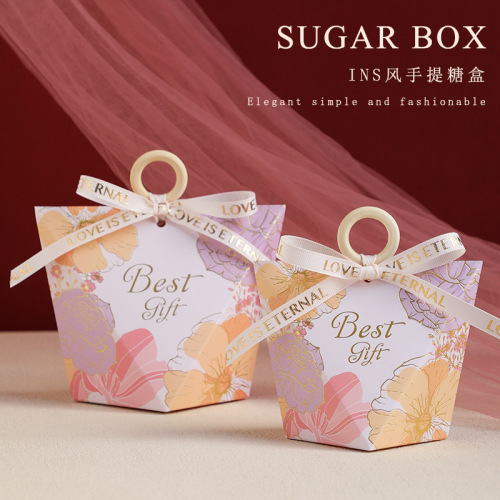 Sugar box wedding candy box ins style creative European wedding candy box special wedding candy bag gift box empty box