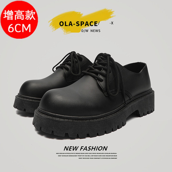 Japanese casual trend black exclusive shoes English style platform