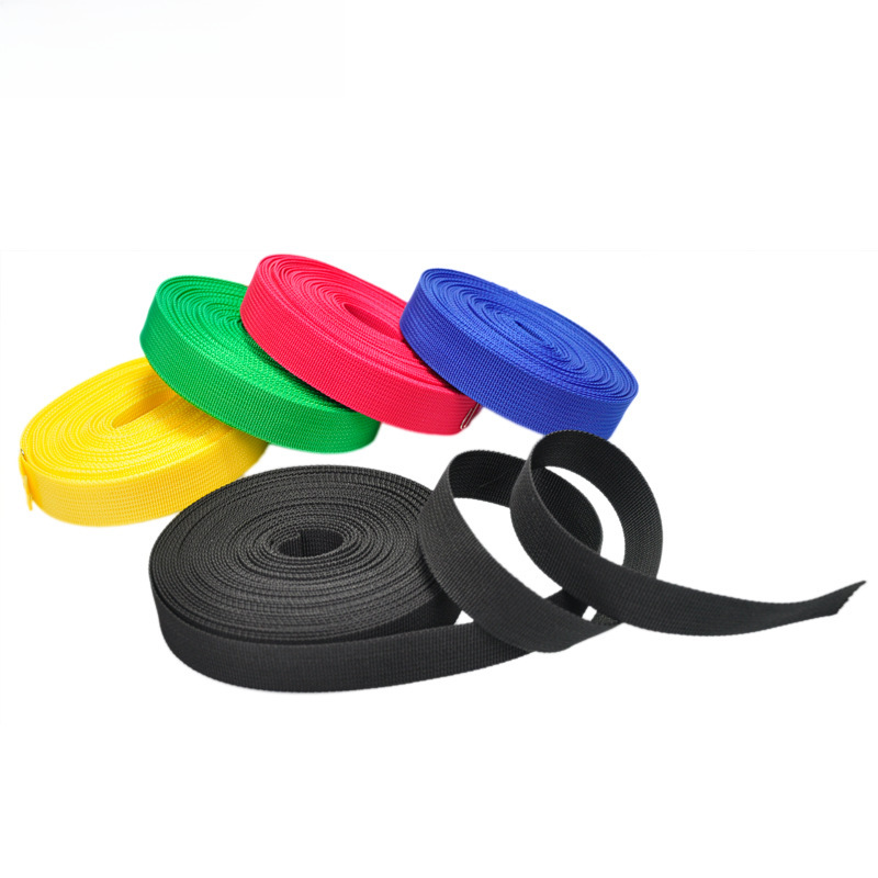 스타 컬러 폴리 프로필렌 PP 웨빙 수하물 배낭 스트랩 2.5CM 포장 스트랩 DIY 의류 학교 가방 스트랩 액세서리