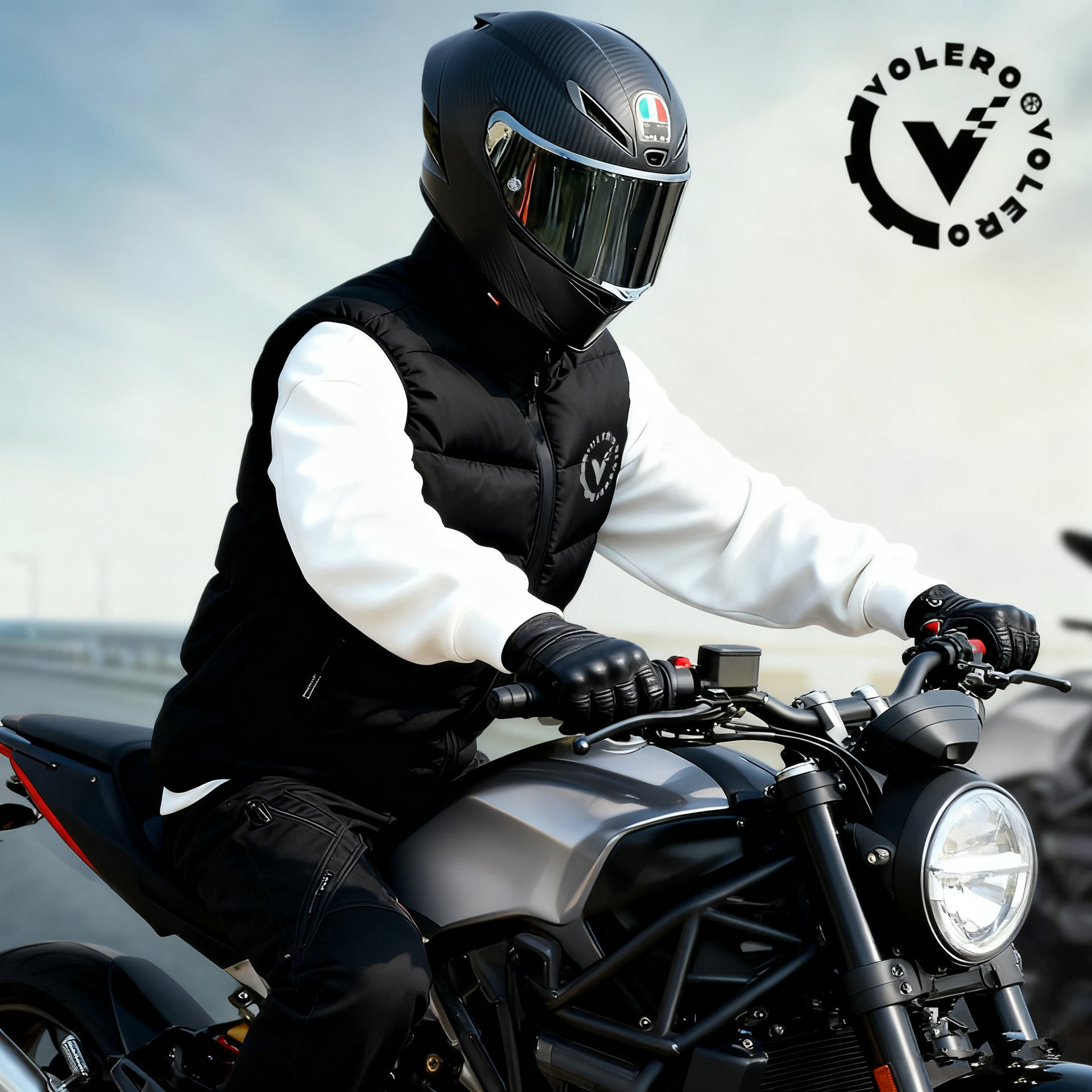 VOLERO motocicleta invierno ropa de ciclismo impermeable con camisa gruesa a prueba de viento locomotora anti-caída chaleco de asalto para hombres y mujeres