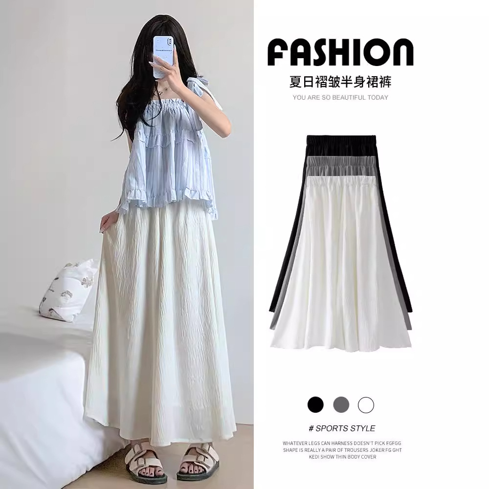 Summer white silk trousers