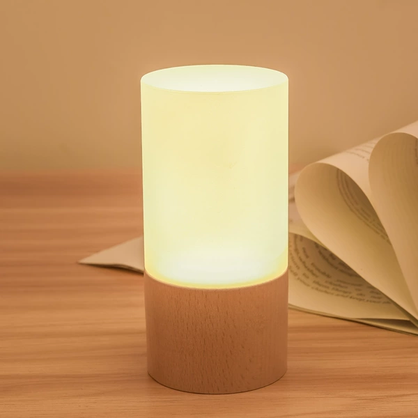 Beech cylindrical lamp [USB plug-in version is not rechargeable]