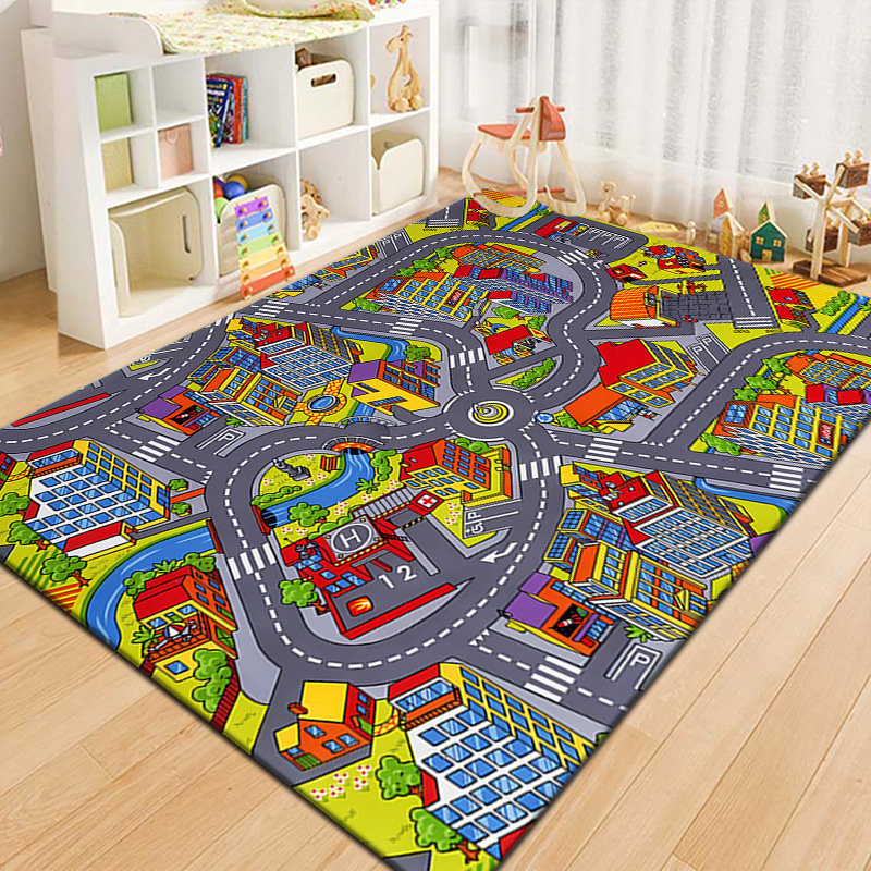 Cartoon Parking Lot Traffic Game Carpet Boy Car Cartoon Road Track Carpet Driveway Floor Mat Can Be Shipped on Behalf of Others Cartoon Parking Lot Traffic Game Carpet Boy Car Cartoon Road Track Carpet Driveway Floor Mat Can Be Shipped on Behalf of Others