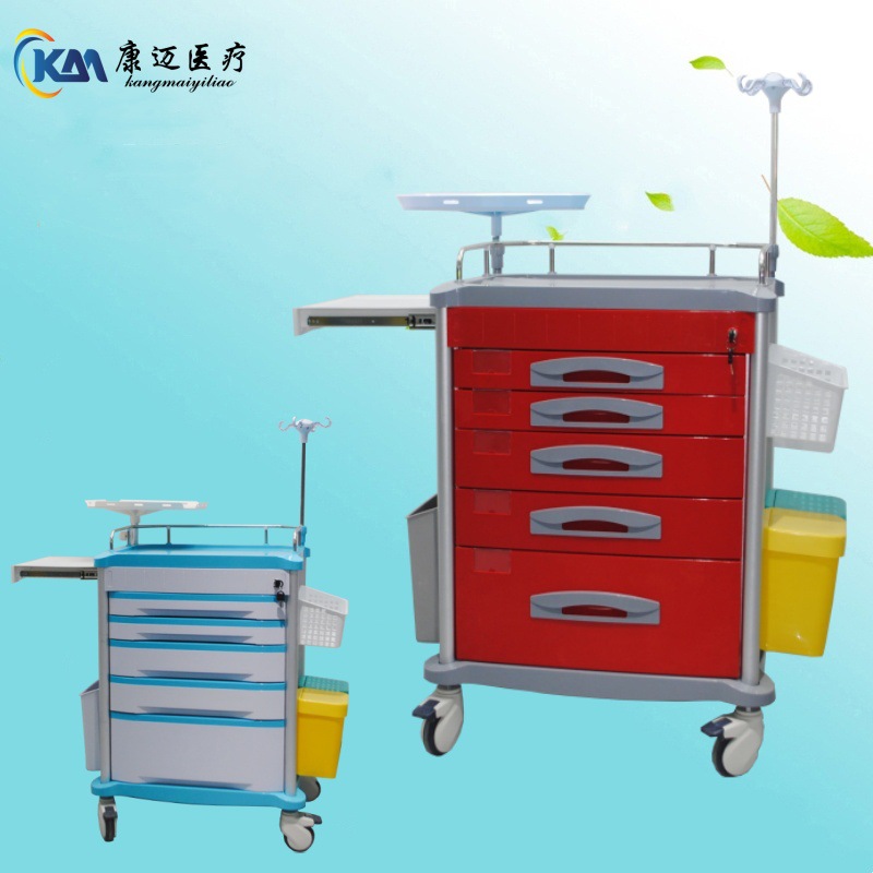ABS抢救车ICU医用急诊抢救麻醉器械治疗输液换药处置推车
