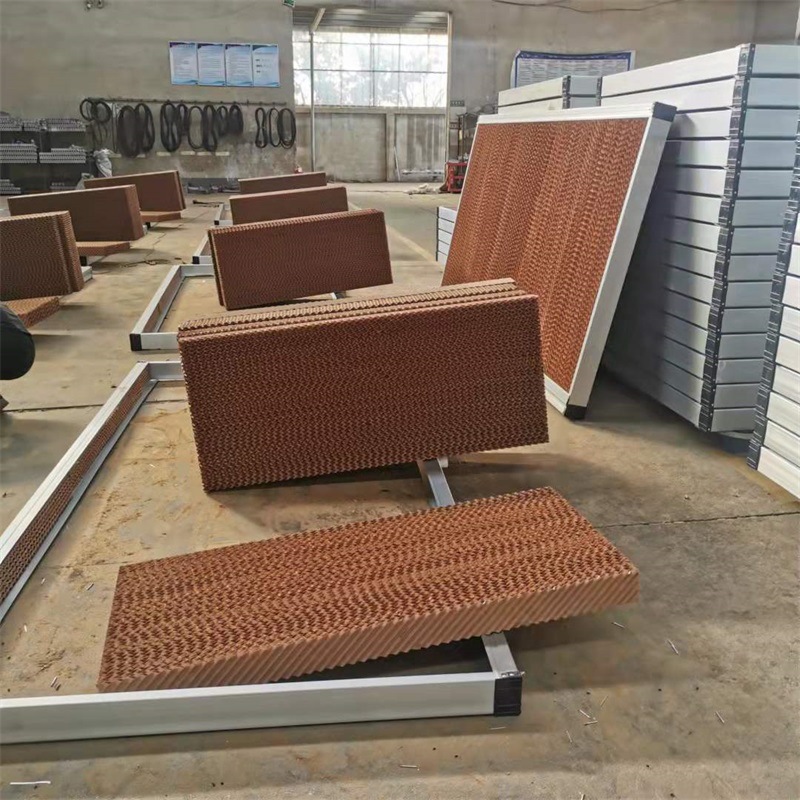 猪舍降温镀锌板框架湿帘 养鸡场鸡舍鸡棚通风降温湿帘水帘