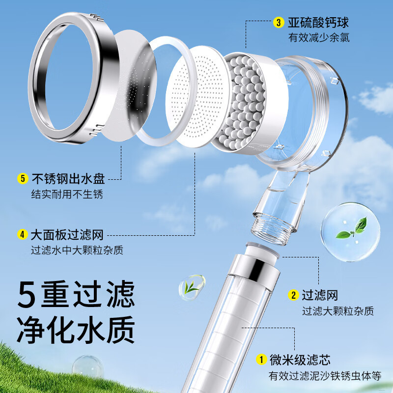 增压过滤花洒喷头热水器净水家用除氯抑菌美肤泰国旅行洗澡淋浴头|undefined