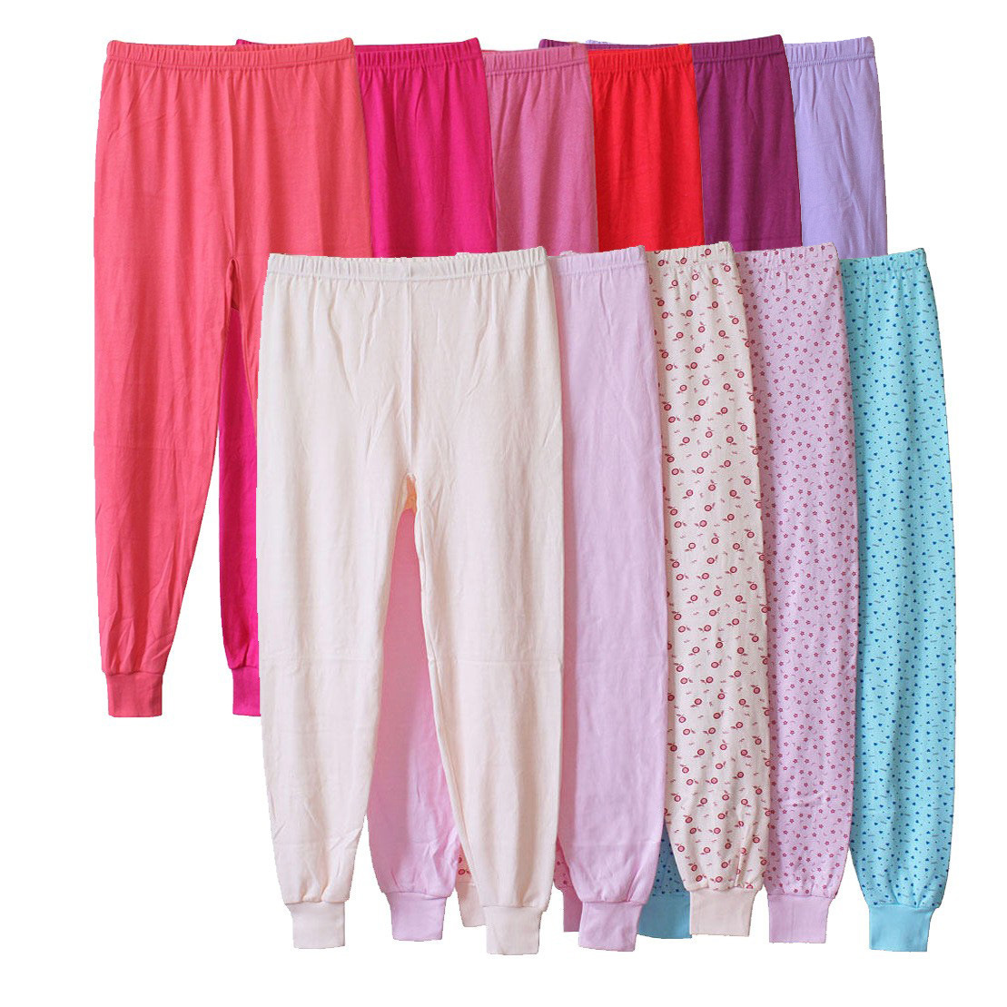 王书霞女士纯棉秋裤高腰宽松大码中老年妈妈打底裤线裤秋裤保暖裤