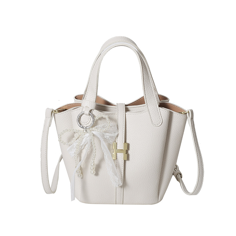 Bolso de cubo portátil de gran capacidad para mujer 2025 nuevo bolso de hombro de moda de moda bolso de mensajero de bolsillo multicapa de sentido avanzado