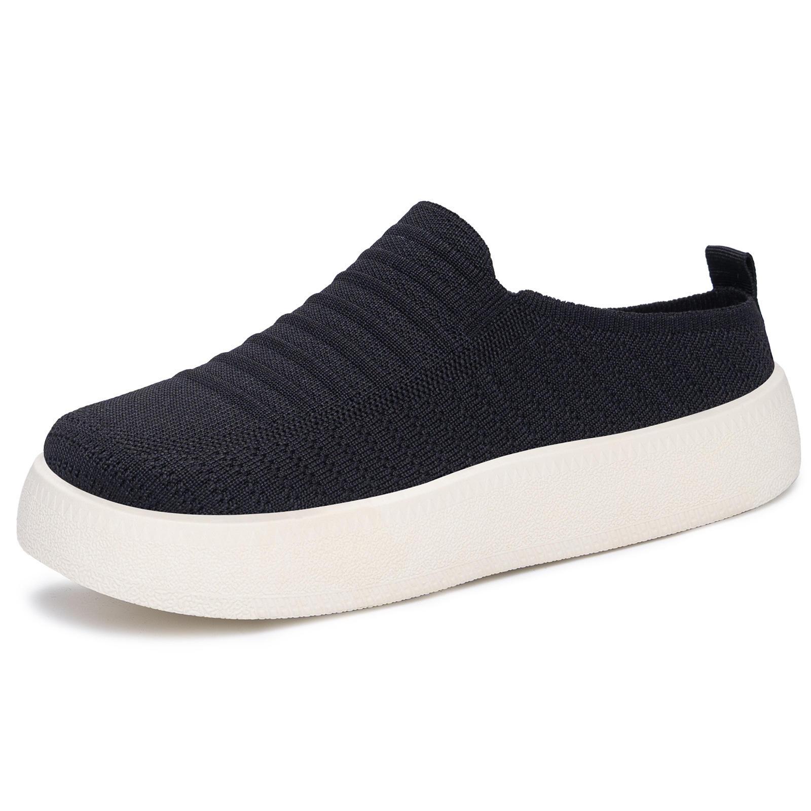 Zapatos de mujer primavera y verano medio zapatillas casuales zapatos de pedal de tamaño grande comercio exterior zapatos de mujer de altura de tela única zapatos