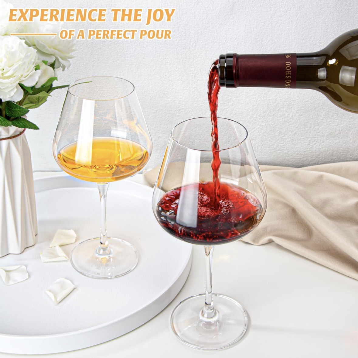 Impresión láser transfronteriza de comercio electrónico LOGO cristal cortado en frío tazas de vino alto tazas de champán caseras tazas de vino logotipo