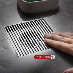 304 stainless steel solid bar large diameter hotel engineering drain bathroom square drain odor prevention magic