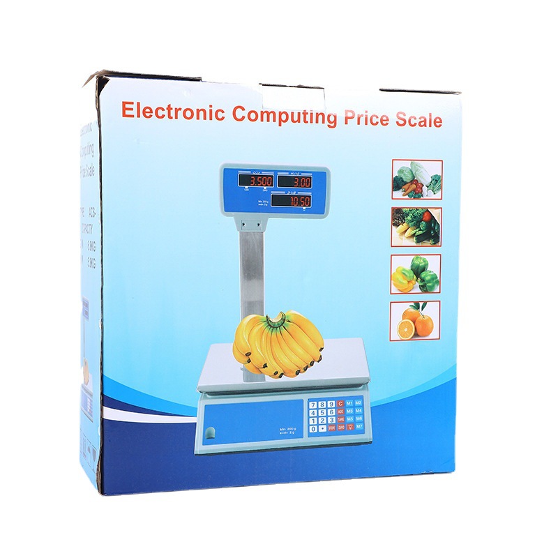 Nueva báscula de cocina para comercio exterior, báscula para frutas y verduras, báscula de precios, báscula electrónica doméstica de brazo de 40 kg, venta al por mayor para exportación.