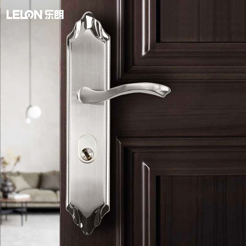 Cerradura de puerta antirrobo europea conjunto de cerradura de puerta doméstica general 304 cerradura de puerta de acero inoxidable cerradura mecánica de madera