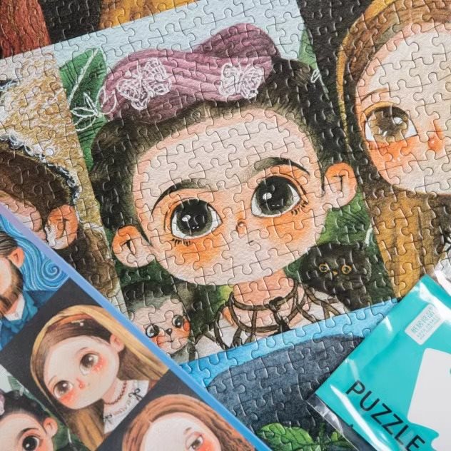 Photo Frame Puzzle 1000 Pieces World Famous Painting Adult Decompression Thousand Pieces High Difficulty Educational Gift for Kidsren Aged 6-8-10 Years Old