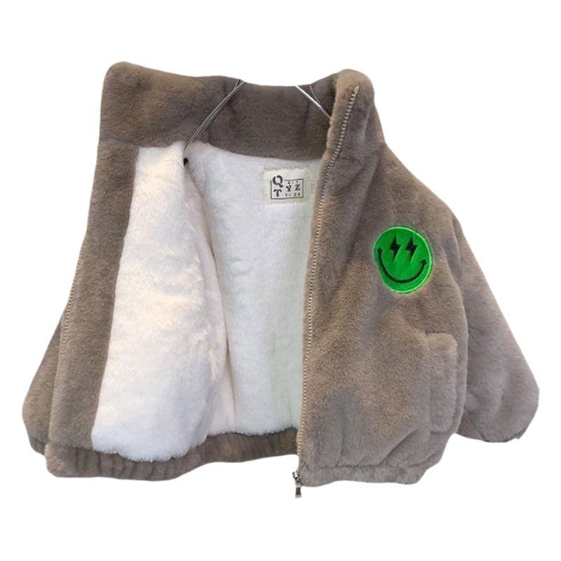 Abrigo forrado de lana para niños abrigo de algodón acolchado de invierno 2023 nuevos suéter engrosado para niños ropa de invierno abrigo de algodón acolchado de lana de cordero para bebés