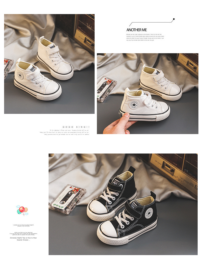 Baskets en toile pour garçon chaussures confortables polyvalentes_voghion.com