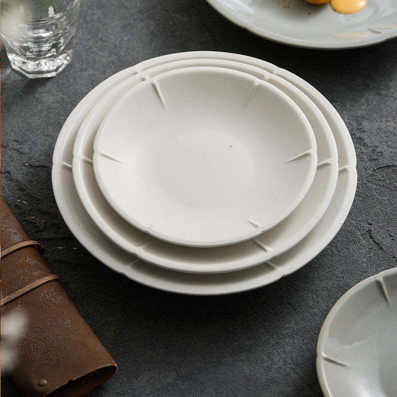 Montaña y río petal.23 * H3.8 plato de cerámica para cocinar platos de vajilla creativos plato de filete plato de platos mayorista