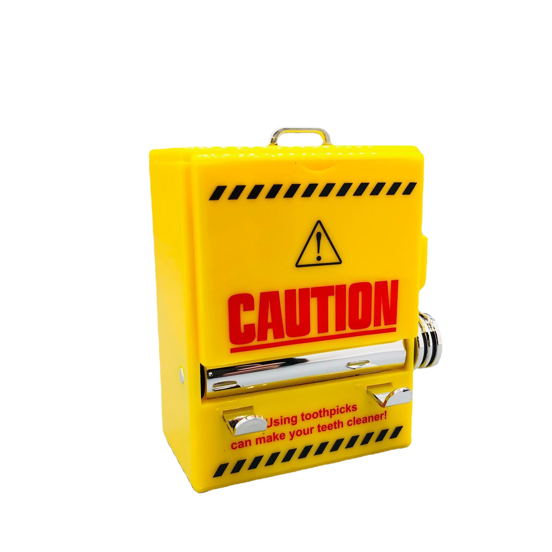 Creativo americano retro cola palillo de dientes caja automática máquina expendedora forma presionando palillo titular caja de almacenamiento caja palillo de dientes