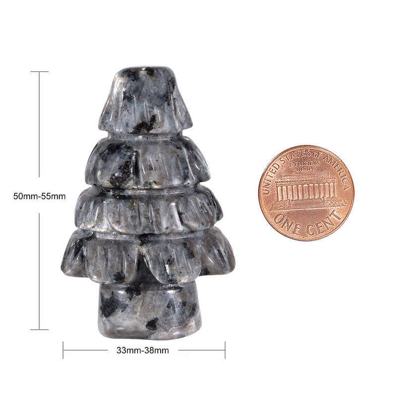 水晶圣诞树手工雕刻 能量发生器 摆件圣诞氛围感桌面创意水晶圣诞树摆设 图 10