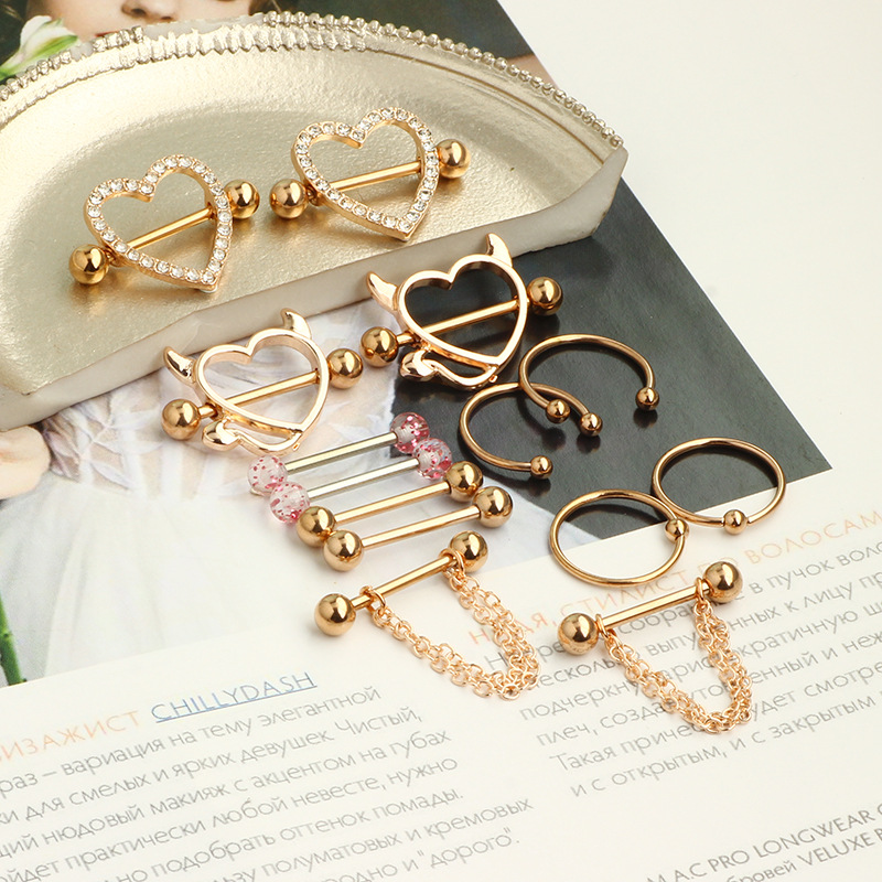Labret piercing jewelry detail image