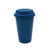 Cross -border 12oz double -layer sealed coffee cup food PP accompanying coffee water cup creative gift personal plastic cup