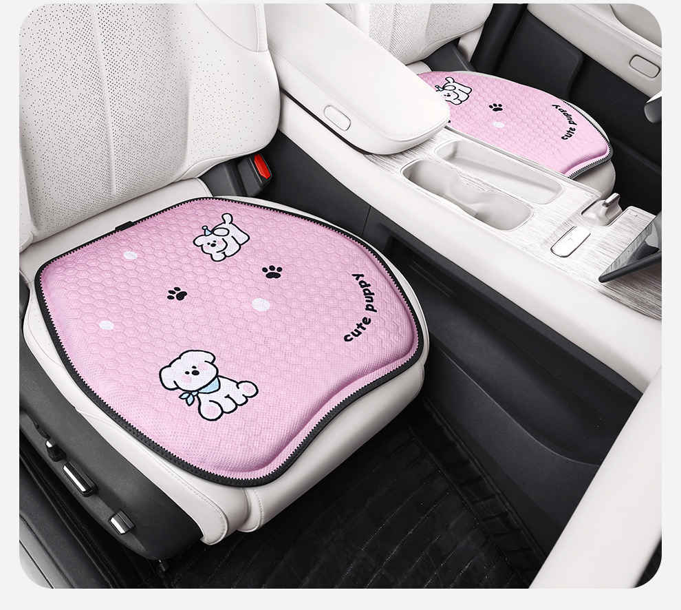 Factory direct summer cartoon honeycomb gel car seat cushion ice silk fart cushion office seat cushion silicone cold cushion