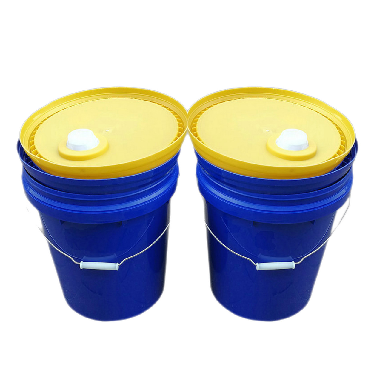 蓝色18KG公斤压盖塑料包装桶美式涂料桶18L升化工桶乳胶桶垃圾桶