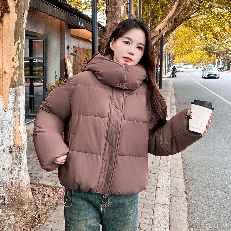 Invierno nuevo abrigo de algodón de pluma para mujeres corto engrosado abrigo de algodón coreano suelto ropa de pan de estudiantes abrigo de algodón image 6