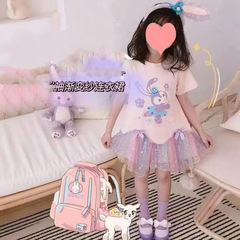 女童夏季連衣裙ins小童裝洋氣卡通氣質網紗裙寶寶公主裙童裙潮流