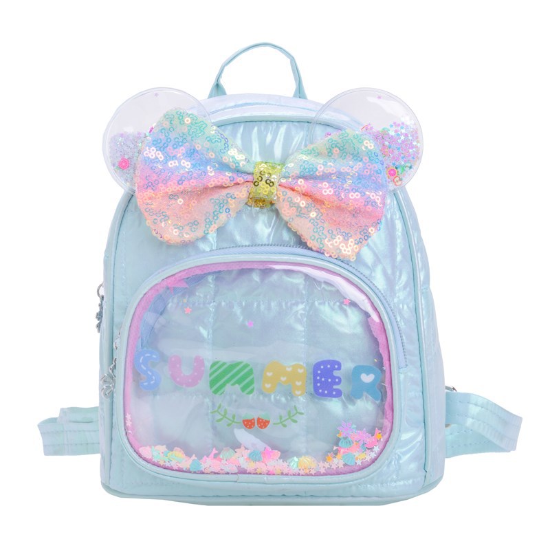 Kindergarten baby mochila escolar linda bowknot moda lentejuelas para niños y niñas mochila nueva moda para niños