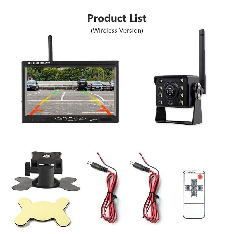 Wireless Wifi Car Display Screen Camera, Bus Reversing High-Definition Infrared Display Camera Set