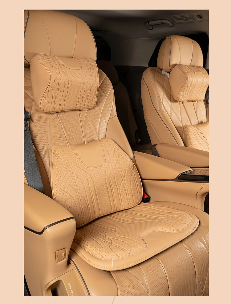 Car cushion four seasons universal headrest lumbar support integrated seat main driving ventilation cushion single piece breathable interior accessories