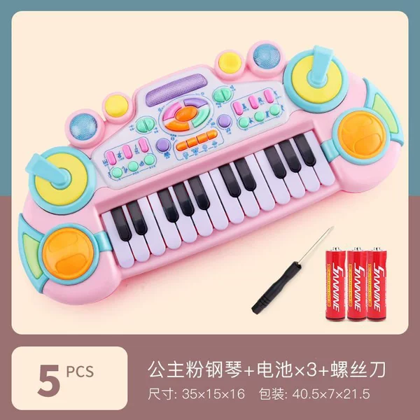 Fuchsia synthesizer, battery, screwdriver